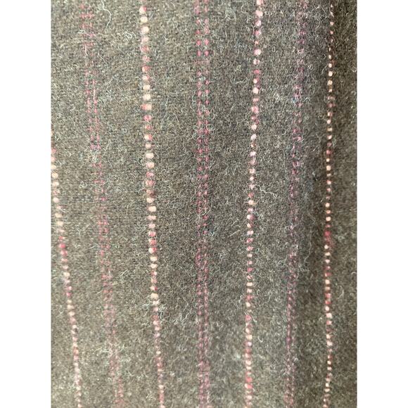 Eddie Bauer Recycled Wool Trousers Womens Sz 10 P Wide Leg Cuffed Pink Pinstripe - Picture 5 of 11